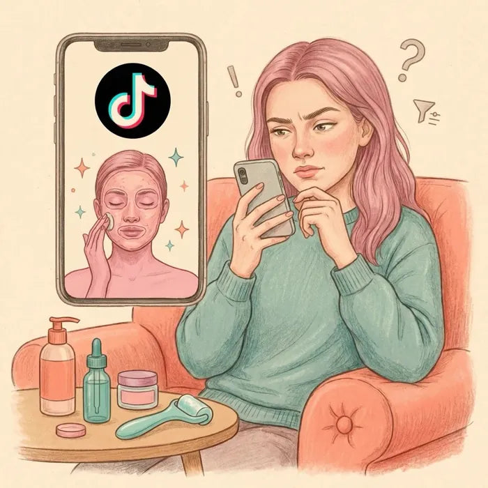 Two women copying a viral skincare hack that was never built for their skin