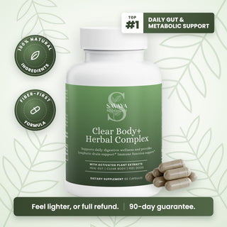 Clear Body+ Herbal Complex, daily gut and metabolic support, 90-day guarantee