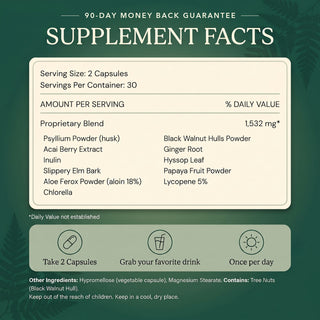 Clear Body+ supplement facts, how to use and 90-day money back guarantee