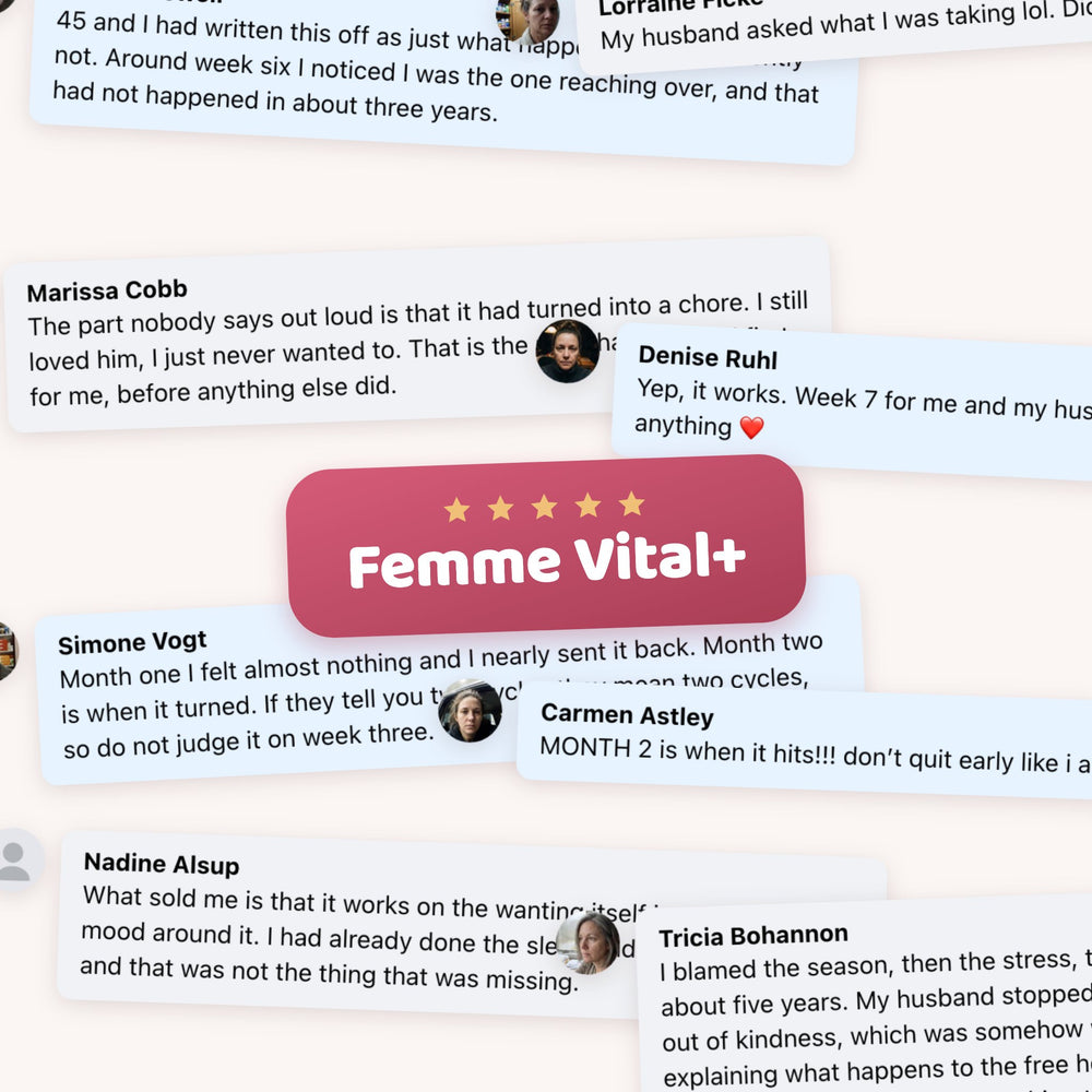 Customer comments about Femme Vital+ with five stars