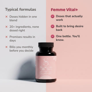 Typical formulas versus Femme Vital+ comparison
