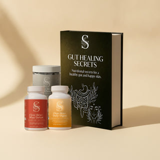 Gut Healing Secrets e-book with Clear Skin+ Max Detox, Gut Cleanse and Daily Digest