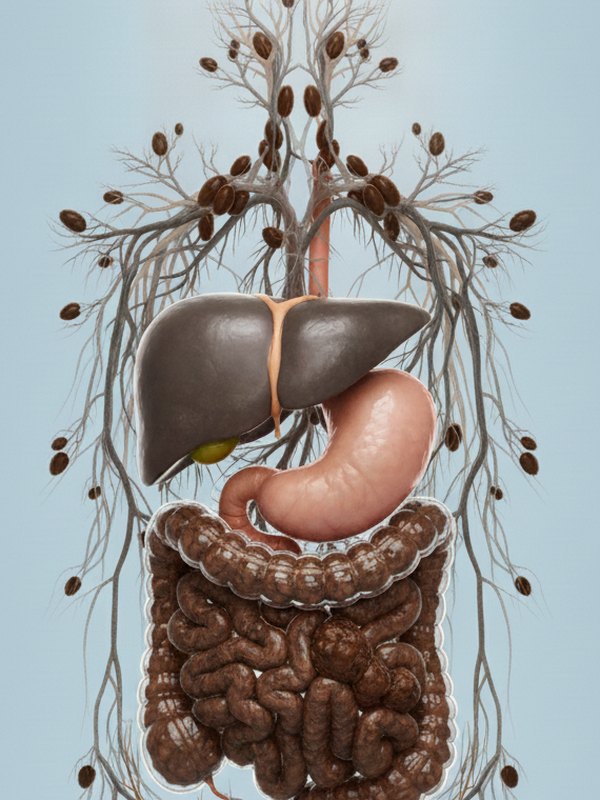 A clogged gut, swollen liver and stuck lymph